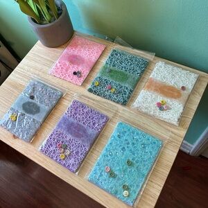 Colorful Button-Embellished Set For Scrapebooking